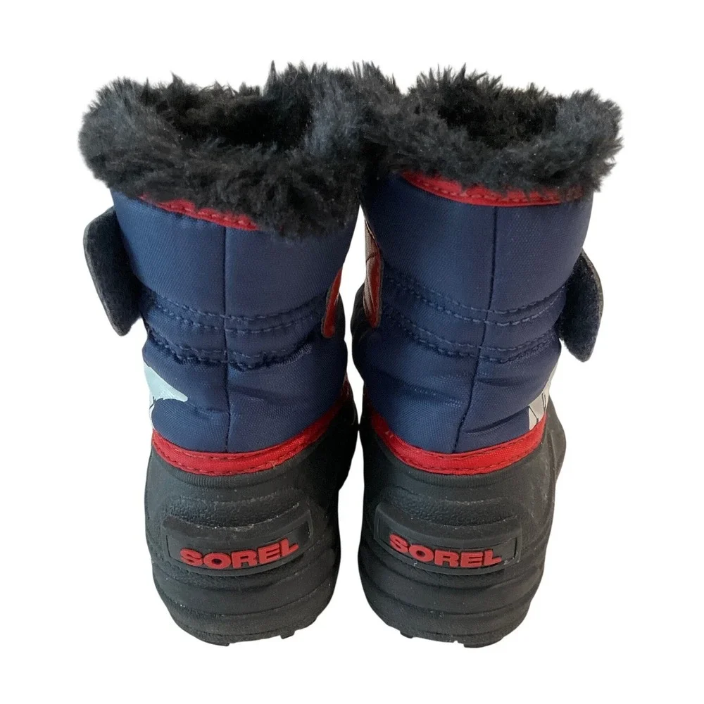 Sorel Commander Insulated‎ Waterproof Kids Snow Strap Boots Hook & Loop Size 4